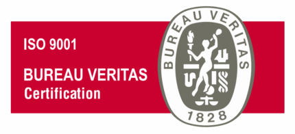 Marmon Keystone ISO 9001 Bureau Veritas Certification logo with a red background, white text, and the Bureau Veritas emblem—ideal for tube, pipe, and bar supplychain distributor metals businesses since 1828.